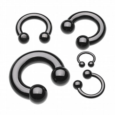 Colorline PVD Basic Horseshoe Circular Barbell-WildKlass Jewelry