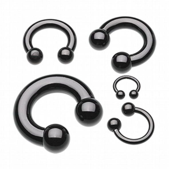 Colorline PVD Basic Horseshoe Circular Barbell-WildKlass Jewelry