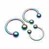 Colorline PVD Basic Horseshoe Circular Barbell 18g 16g 14g-WildKlass Jewelry