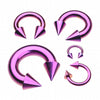 Colorline PVD Basic Spike Top Horseshoe Circular Barbell 18g 16g 14g-WildKlass Jewelry