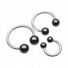 Colorline PVD Ball Ends Steel Horseshoe Circular Barbell-WildKlass Jewelry