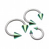 Colorline PVD Spike Ends Steel Horseshoe Circular Barbell-WildKlass Jewelry