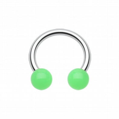 Neon UV Acrylic Horseshoe Circular Barbell-WildKlass Jewelry