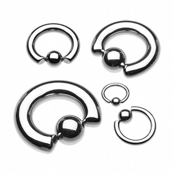 Basic Steel Captive Bead Ring-WildKlass Jewelry