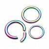 Colorline PVD Segmented Captive Bead Ring-WildKlass Jewelry