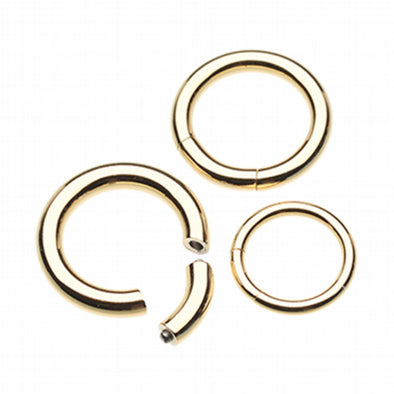 Gold Plated Segmented Captive Bead Ring-WildKlass Jewelry