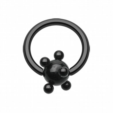 Colorline PVD Studded Ball Captive Bead Ring-WildKlass Jewelry