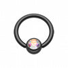 Colorline PVD Gem Ball Captive Bead Ring-WildKlass Jewelry