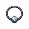 Colorline PVD Gem Ball Captive Bead Ring-WildKlass Jewelry