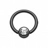 Colorline PVD Gem Ball Captive Bead Ring-WildKlass Jewelry