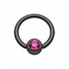 Colorline PVD Gem Ball Captive Bead Ring-WildKlass Jewelry