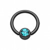 Colorline PVD Gem Ball Captive Bead Ring-WildKlass Jewelry