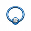 Colorline PVD Gem Ball Captive Bead Ring-WildKlass Jewelry