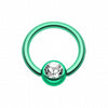 Colorline PVD Gem Ball Captive Bead Ring-WildKlass Jewelry