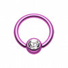 Colorline PVD Gem Ball Captive Bead Ring-WildKlass Jewelry
