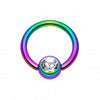 Colorline PVD Gem Ball Captive Bead Ring-WildKlass Jewelry