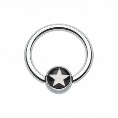 Nova Star Logo Ball Captive Bead Ring-WildKlass Jewelry