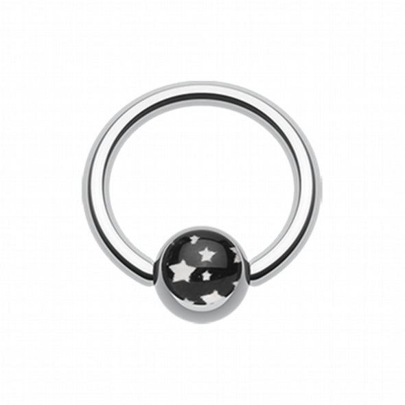 Multi Star Logo Ball Captive Bead Ring-WildKlass Jewelry