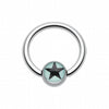 Vivid Star Logo Ball Captive Bead Ring-WildKlass Jewelry