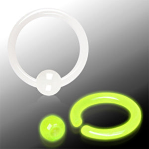 Glow in the Dark Captive Bead Ring-WildKlass Jewelry
