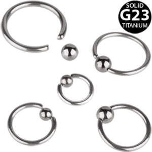 Grade 23 WildKlass Captive Bead Ring with Ball-WildKlass Jewelry
