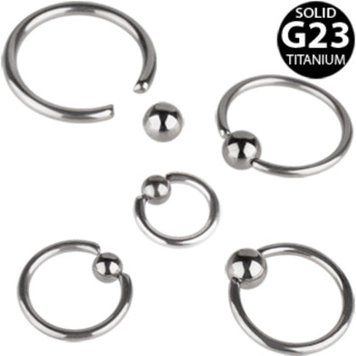Grade 23 WildKlass Captive Bead Ring with Ball-WildKlass Jewelry