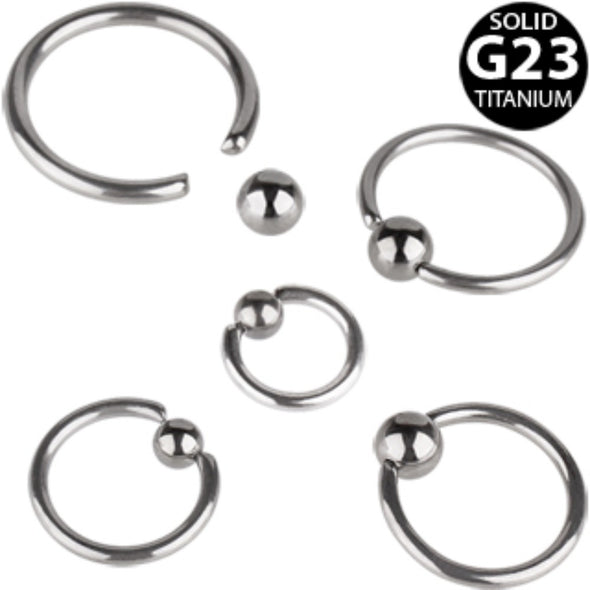 Grade 23 WildKlass Captive Bead Ring with Ball-WildKlass Jewelry