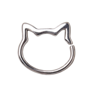 316L Stainless Steel Cat Seamless Ring / Cartilage Earring-WildKlass Jewelry