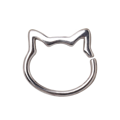 316L Stainless Steel Cat Seamless Ring / Cartilage Earring-WildKlass Jewelry