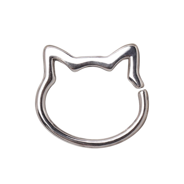 316L Stainless Steel Cat Seamless Ring / Cartilage Earring-WildKlass Jewelry