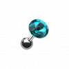 Pointy Faceted Crystal Cartilage Tragus Earring-WildKlass Jewelry
