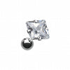 Square Gem Crystal Cartilage Tragus Earring-WildKlass Jewelry
