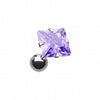 Square Gem Crystal Cartilage Tragus Earring-WildKlass Jewelry