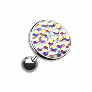 Multi-Sprinkle Dot Multi-Gem Round Cartilage Tragus Earring-WildKlass Jewelry