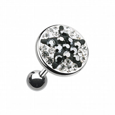 Shining Star Multi-Gem Cartilage Tragus Earring-WildKlass Jewelry
