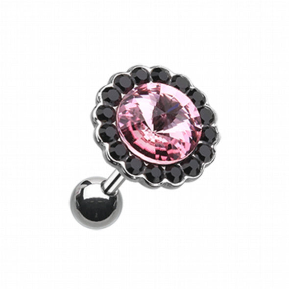 Studded Gem Crystal Cartilage Tragus Earring-WildKlass Jewelry