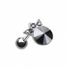 Mini Crown Topped Gem Cartilage Tragus Earring-WildKlass Jewelry