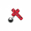 Cross Multi-Sprinkle Dot Multi-Gem Cartilage Tragus Earring-WildKlass Jewelry