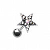 Star Point Multi-Sprinkle Dot Multi-Gem Cartilage Tragus Earring-WildKlass Jewelry