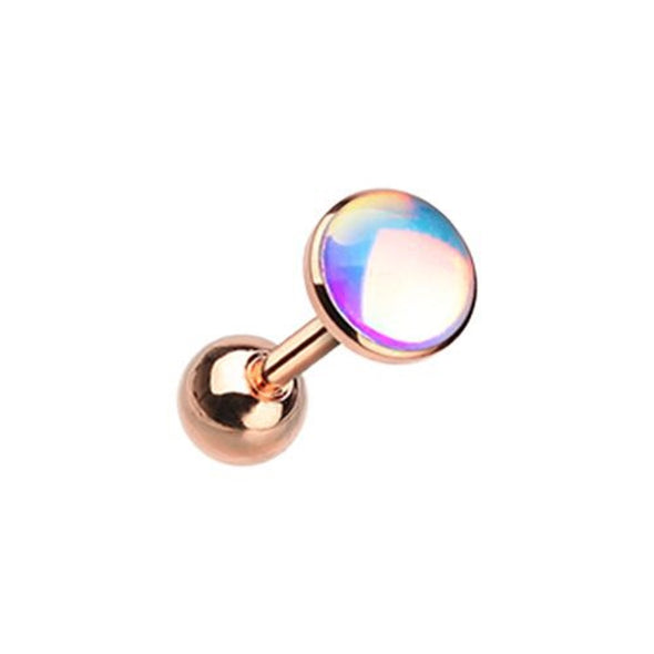 Rose Gold Convex Revo WildKlass Cartilage Tragus Earring-WildKlass Jewelry