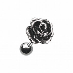 Vintage Steel Rose Cartilage Tragus Earring-WildKlass Jewelry