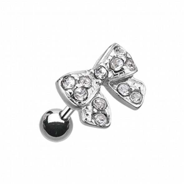Dainty Bow-Tie Cartilage Tragus Earring-WildKlass Jewelry