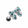 Dainty Bow-Tie Cartilage Tragus Earring-WildKlass Jewelry