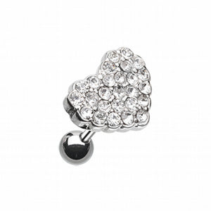 Multi-Sprinkle Dot Heart Multi-Gem Cartilage Tragus Earring-WildKlass Jewelry