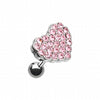 Multi-Sprinkle Dot Heart Multi-Gem Cartilage Tragus Earring-WildKlass Jewelry