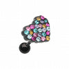 Sprinkles Heart Multi-Gem Cartilage Tragus Earring-WildKlass Jewelry