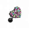 Sprinkles Heart Multi-Gem Cartilage Tragus Earring-WildKlass Jewelry