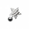Fluffy Star Multi-Gem Cartilage Tragus Earring-WildKlass Jewelry