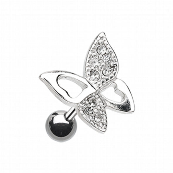 Dainty Butterfly Cartilage Tragus Earring-WildKlass Jewelry