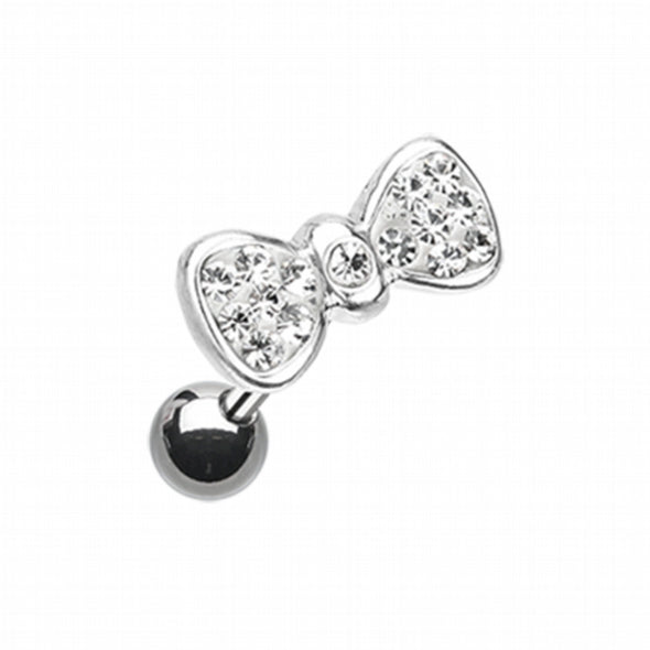 Multi-Sprinkle Dot Bow-Tie Cartilage Tragus Earring-WildKlass Jewelry